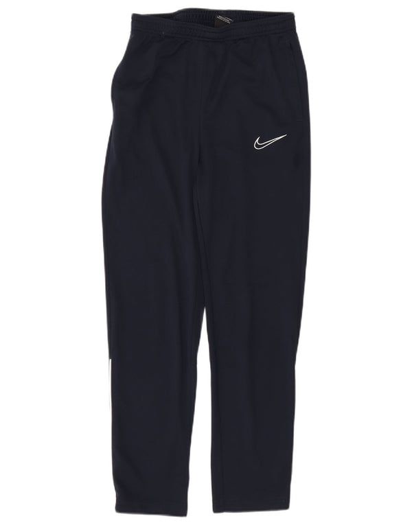 NIKE Boys Dri Fit Tracksuit Trousers 13-14 Years XL Navy Blue Polyester