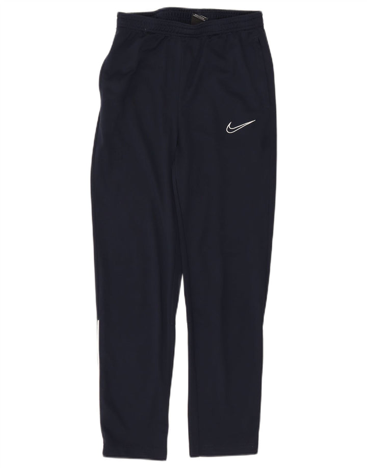 NIKE Boys Dri Fit Tracksuit Trousers 13-14 Years XL Navy Blue Polyester