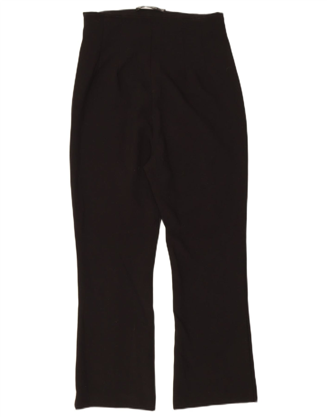 Zara Womens Bootcut Cropped Trousers W26 L23 Black