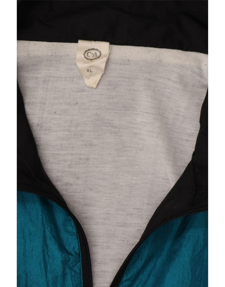 C&A Mens Tracksuit Top Jacket XL Black Colourblock Vintage C&A and Second-Hand C&A from Messina Hembry 