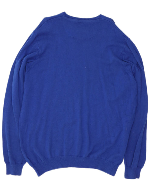 Marks & Spencer Mens Blue Harbour Crew Neck Jumper Sweater XL Blue Cotton