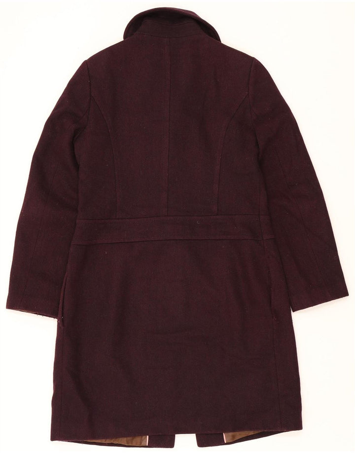 LAURA ASHLEY Womens Overcoat UK 12 Medium Burgundy Wool Vintage Laura Ashley and Second-Hand Laura Ashley from Messina Hembry 