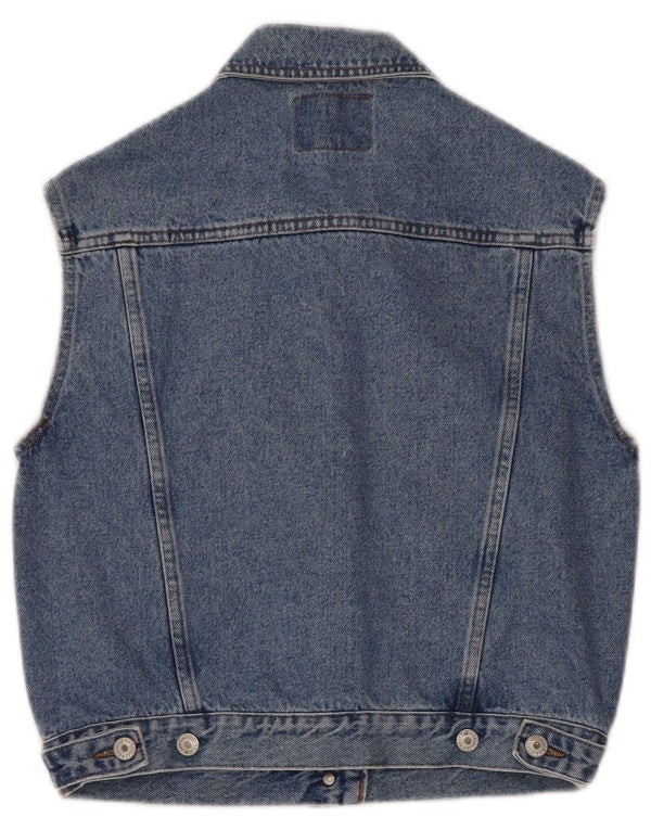 Casucci Womens Denim Gilet UK 12 Medium Blue