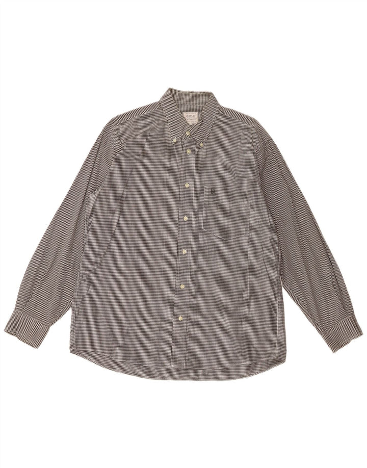 Rifle Mens Shirt XL Black Check Cotton