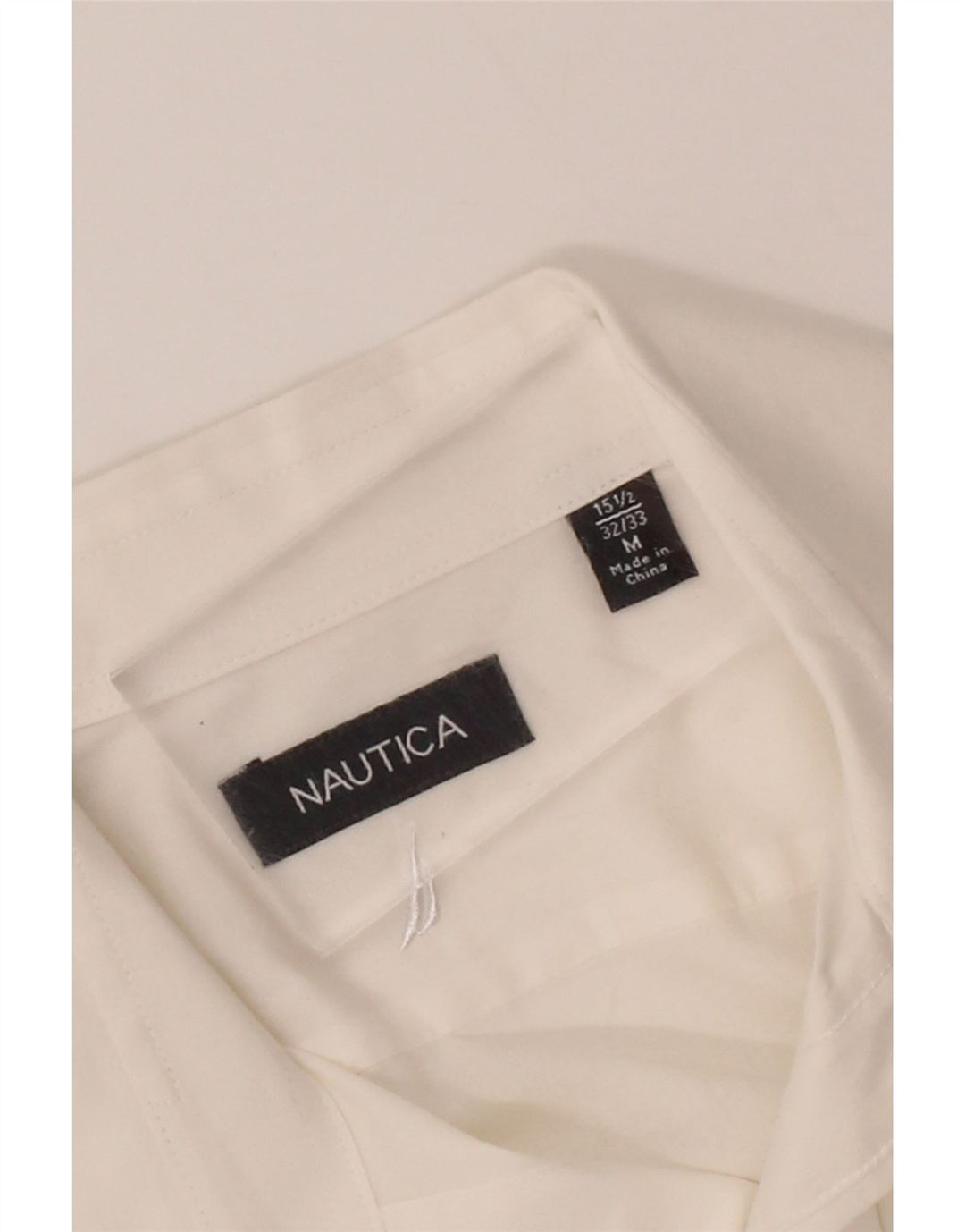 NAUTICA Mens Shirt Size 15 1/2 Medium White Vintage Nautica and Second-Hand Nautica from Messina Hembry 