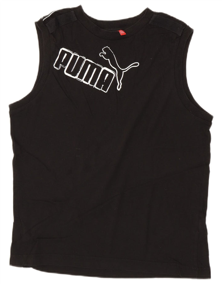 PUMA Mens Graphic Vest Top Large Black Cotton