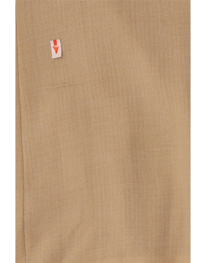 Perte by Krizia Womens 1 Button Blazer Jacket UK 16 Large Beige Viscose