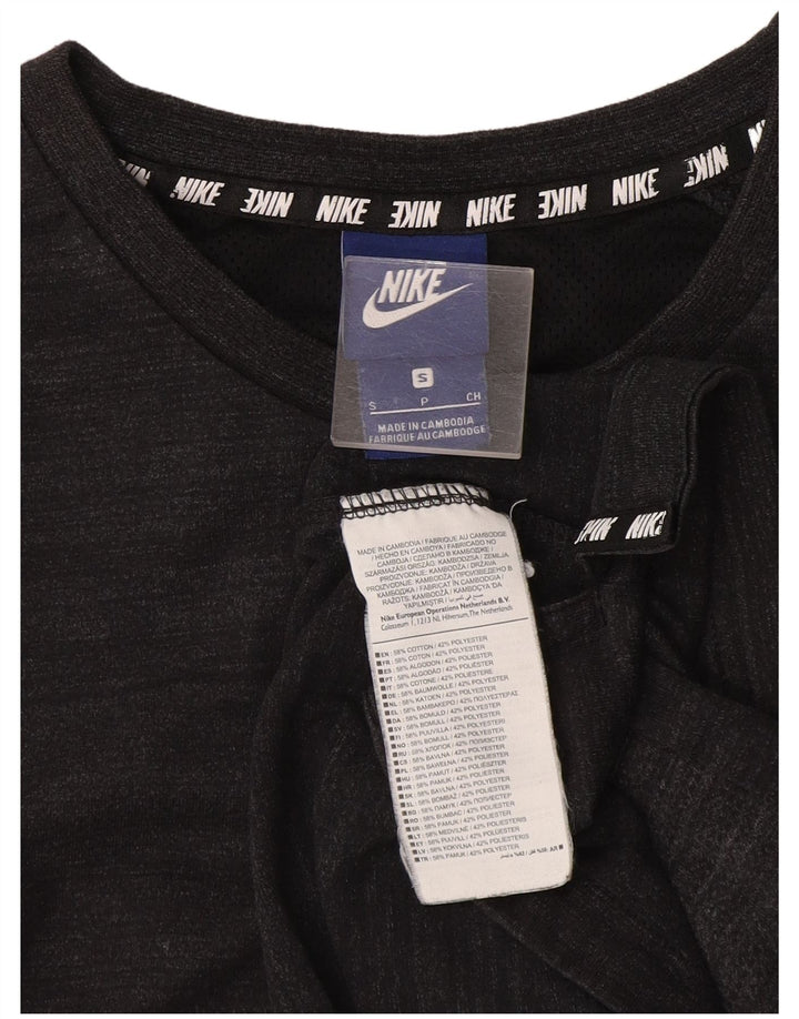 Nike Mens T-Shirt Top Small Grey Pinstripe Cotton