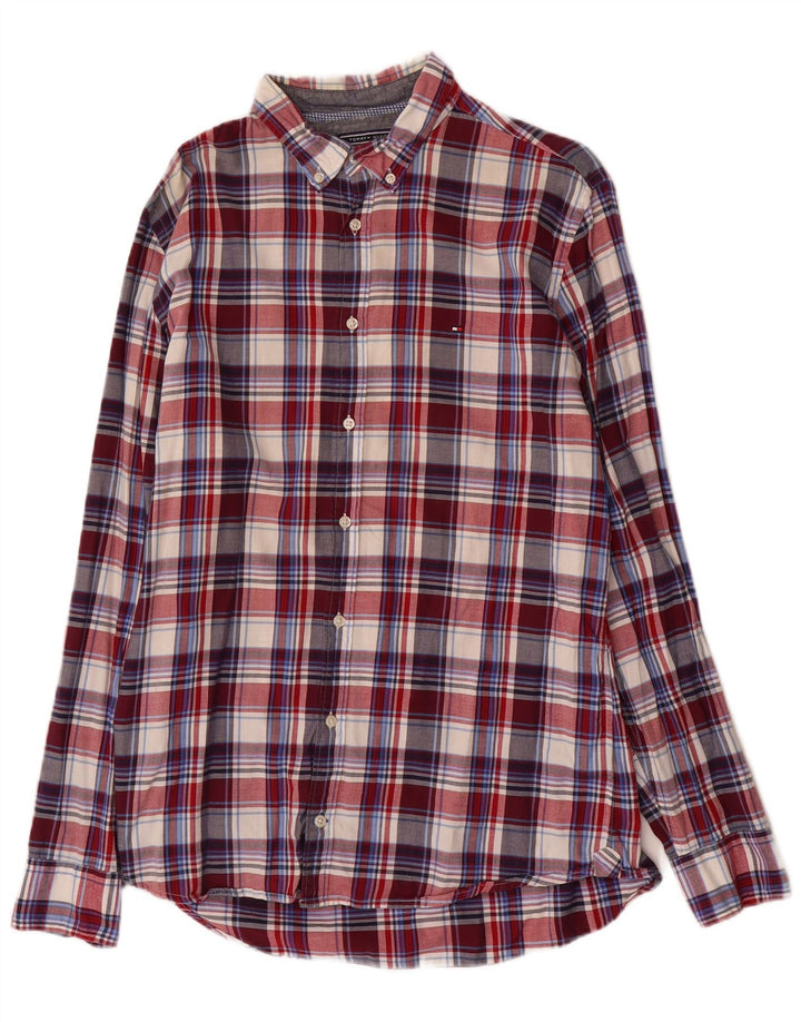 Tommy Hilfiger Mens New York Fit Flannel Shirt Large Multicoloured Check