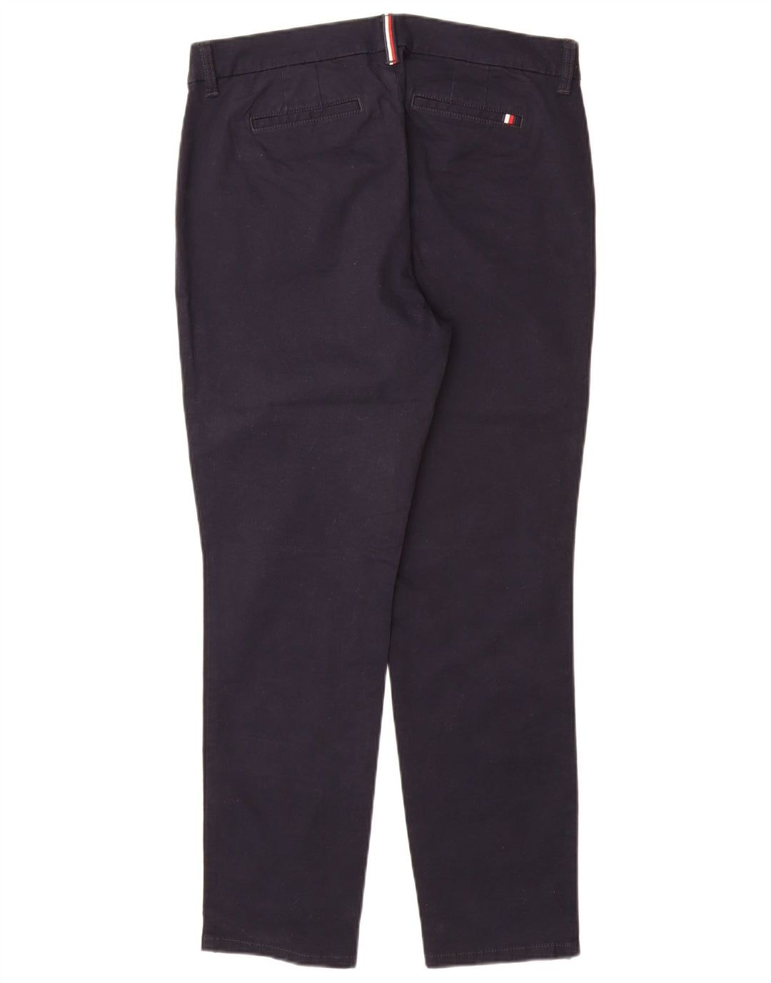 TOMMY HILFIGER Womens Slim Chino Trousers US 10 Large W32 L29 Navy Blue