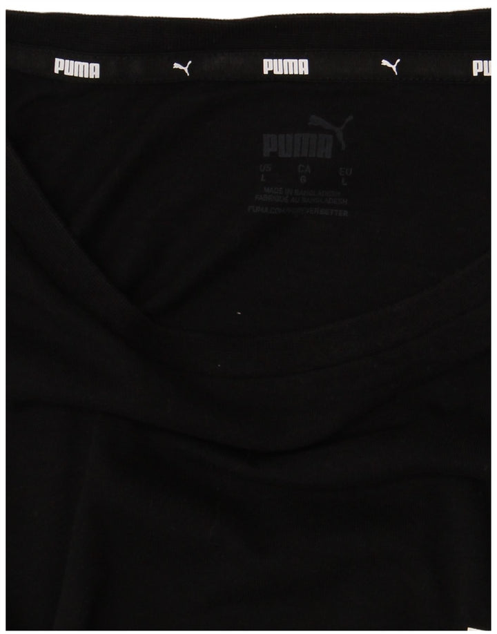Puma Mens Graphic T-Shirt Top Large Black
