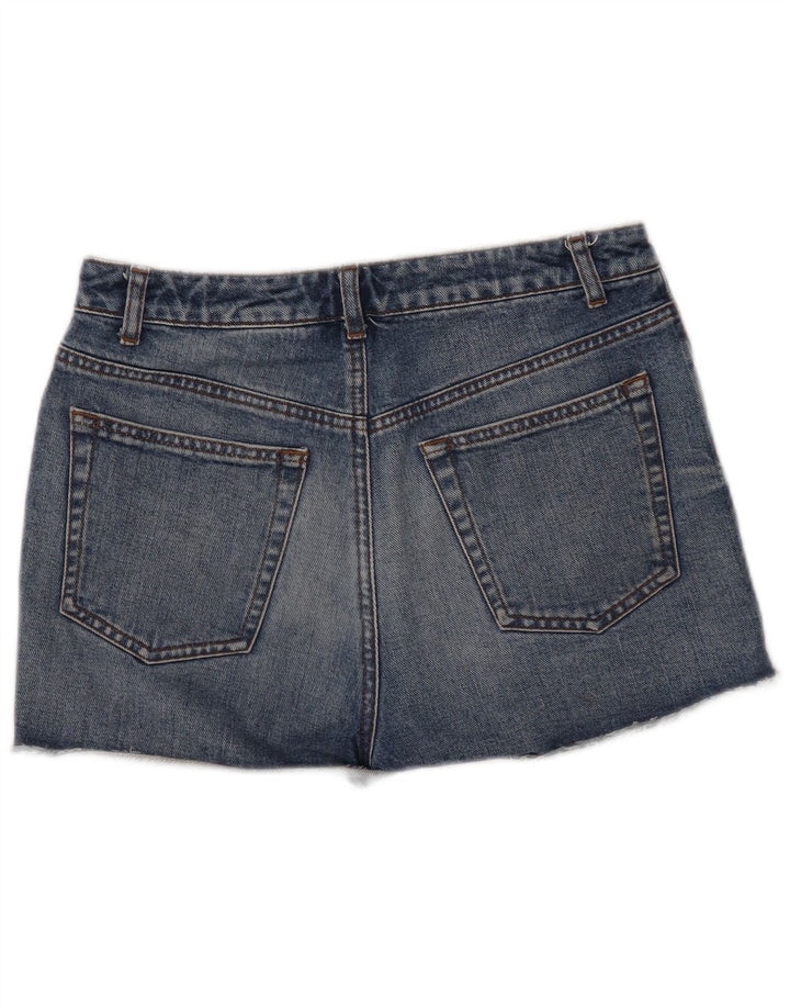 TOPSHOP Womens Denim Shorts UK 12 Medium W30 Blue Cotton