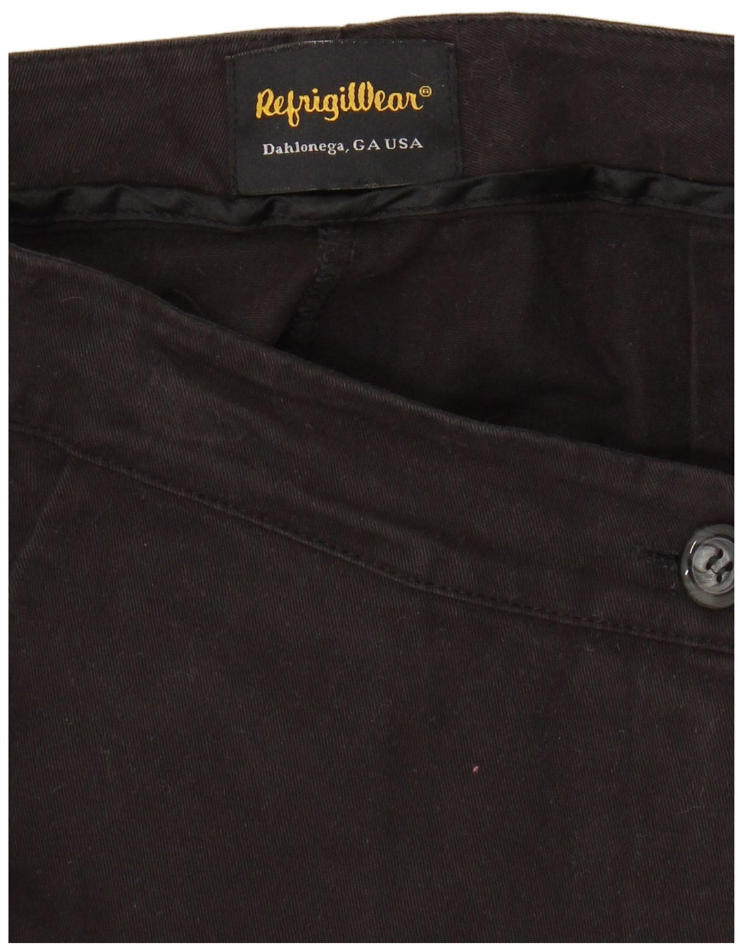 REFRIGIWEAR Womens Straight Cropped Trousers Small W28 L25 Black Cotton