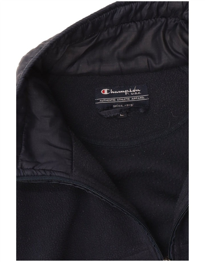 Champion Mens Fleece Jacket UK 40 Large Navy Blue
