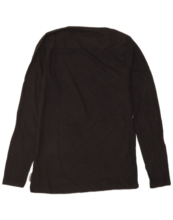 French Connection Mens Top Long Sleeve Large Black Cotton