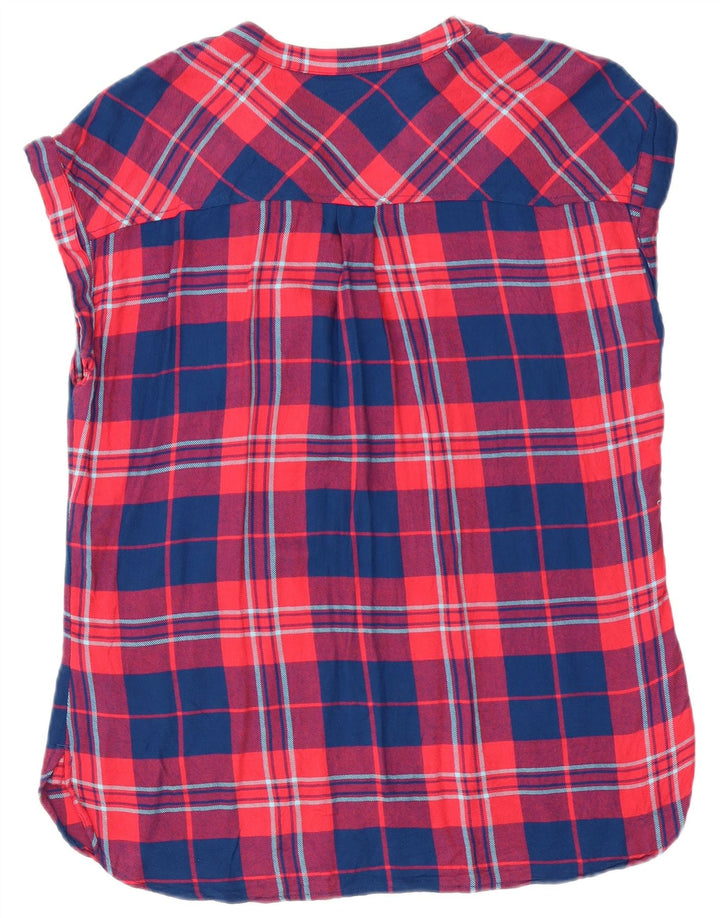 Gap Womens Blouse Top UK 14 Medium Red Check Viscose