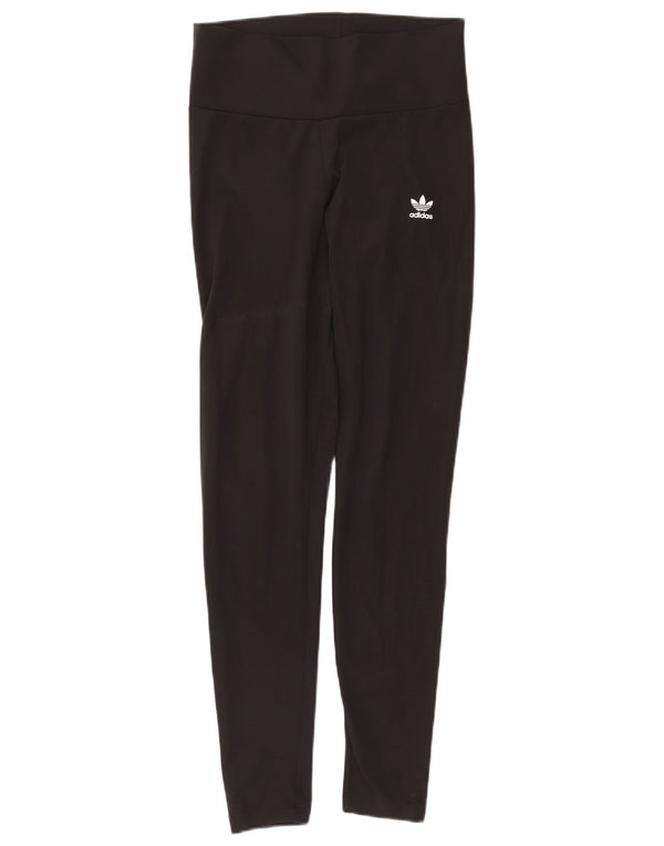 Adidas Womens Graphic Leggings UK 14 Large Black Polyester