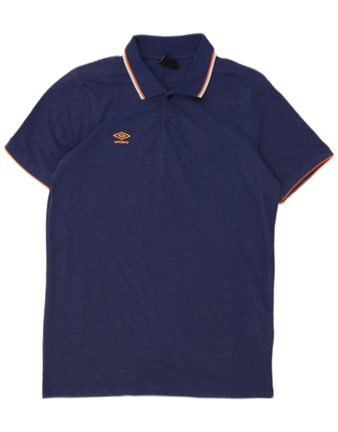UMBRO Mens Polo Shirt Medium Navy Blue Cotton