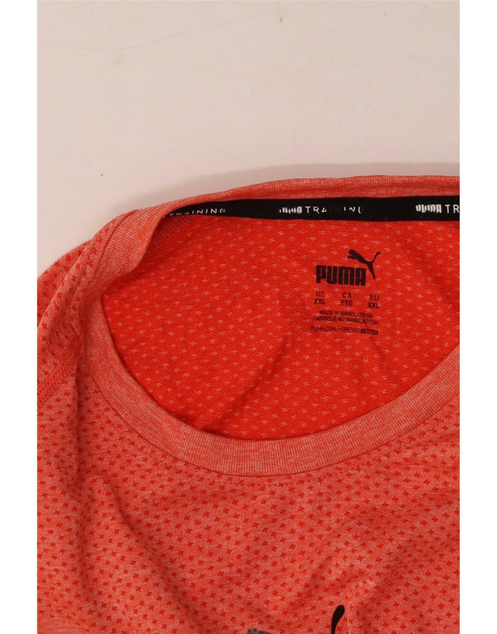 Puma Mens T-Shirt Top 2XL Red Flecked