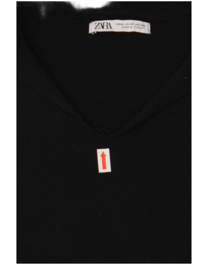 ZARA Mens Polo Shirt Medium Navy Blue