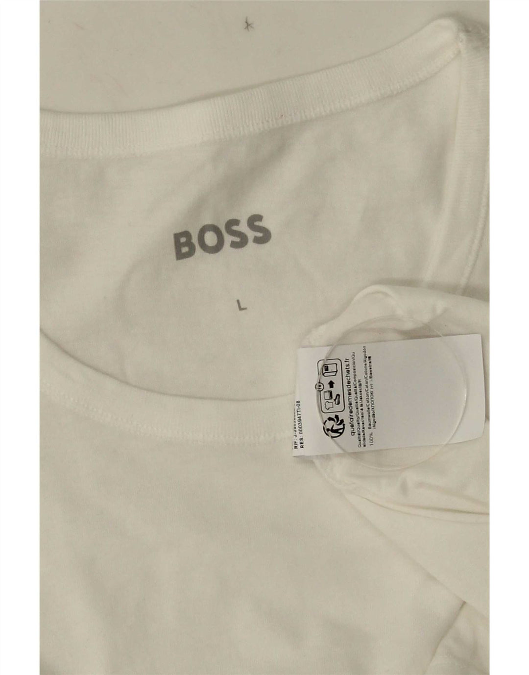 Hugo Boss Mens T-Shirt Top Large White Cotton