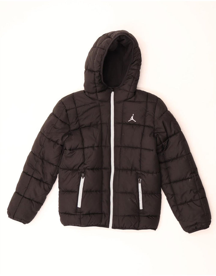 Jordan Boys Hooded Padded Jacket 13-14 Years XL Black Polyester