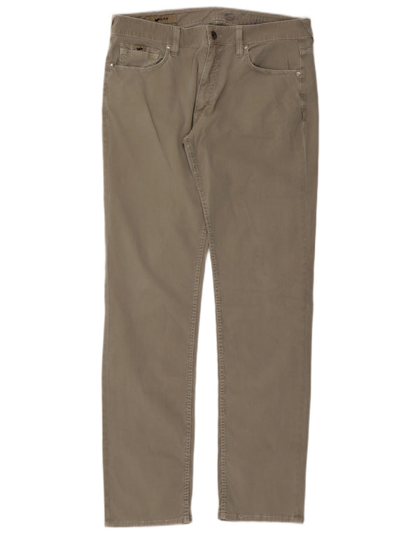 GAS Mens Morris Slim Casual Trousers W38 L34 Khaki