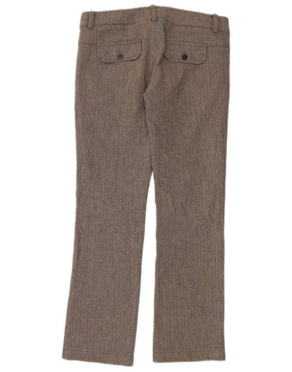 Dondup Womens Bootcut Casual Trousers IT 44 Medium W34 L32 Grey Herringbone