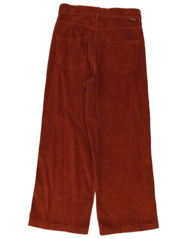 Element Womens High Waist Wide Leg Corduroy Trousers W27 L27 Brown Cotton
