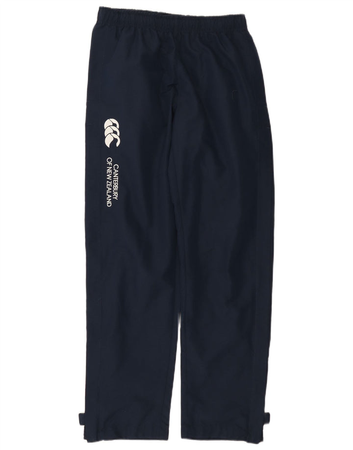 CANTERBURY Girls Graphic Windbreaker Trousers 13-14 Years Navy Blue