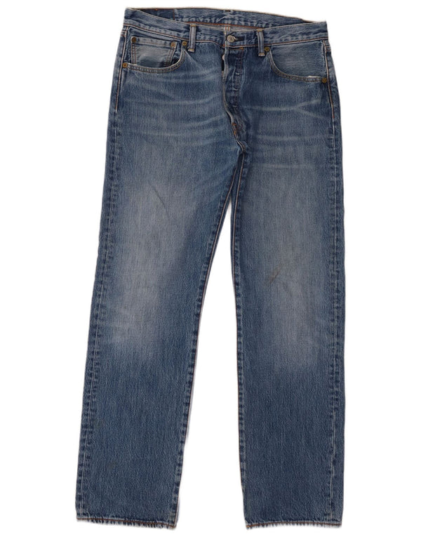 Levi's Mens 501 Straight Jeans W34 L32 Blue Cotton