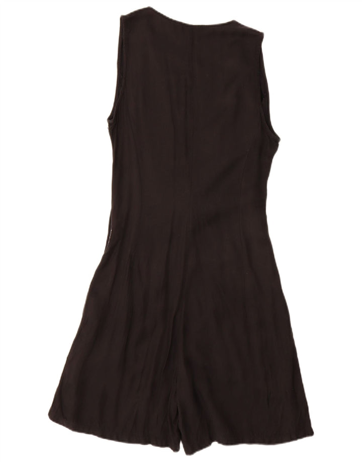 Armani Jeans Womens Sleeveless Playsuit EU 40 Medium  Black Viscose