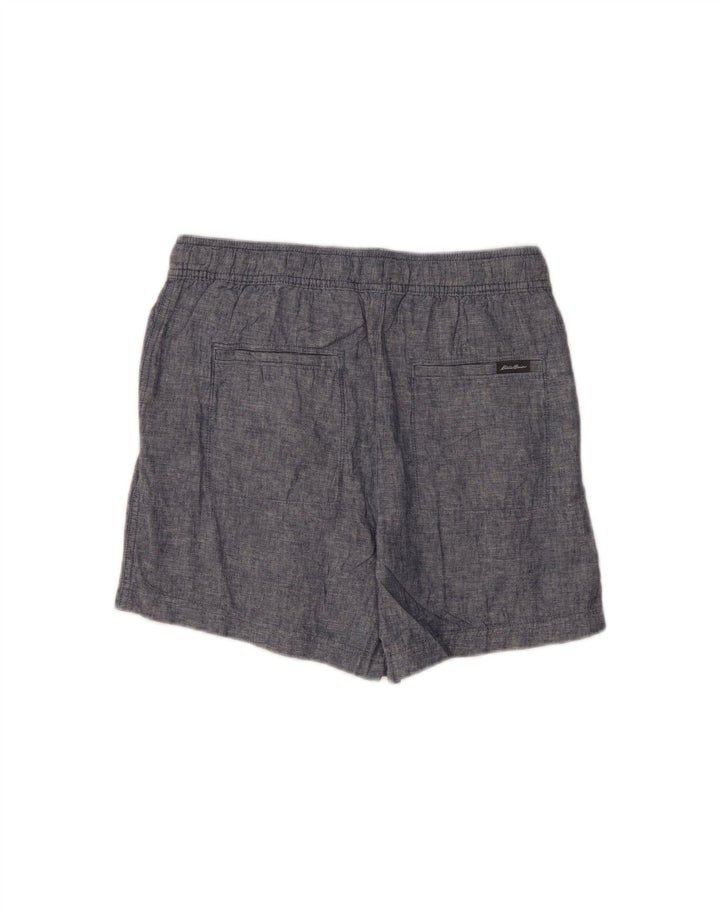 EDDIE BAUER Womens Chino Shorts Medium W30  Blue Linen