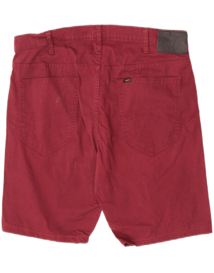Lee Mens Casual Shorts W38 XL Maroon Cotton