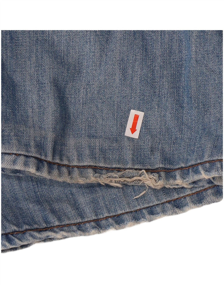 Armani Mens Straight Jeans W33 L30 Blue Cotton