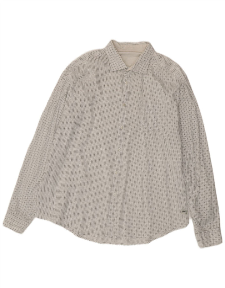 CARRERA Mens Shirt 2XL White Spotted