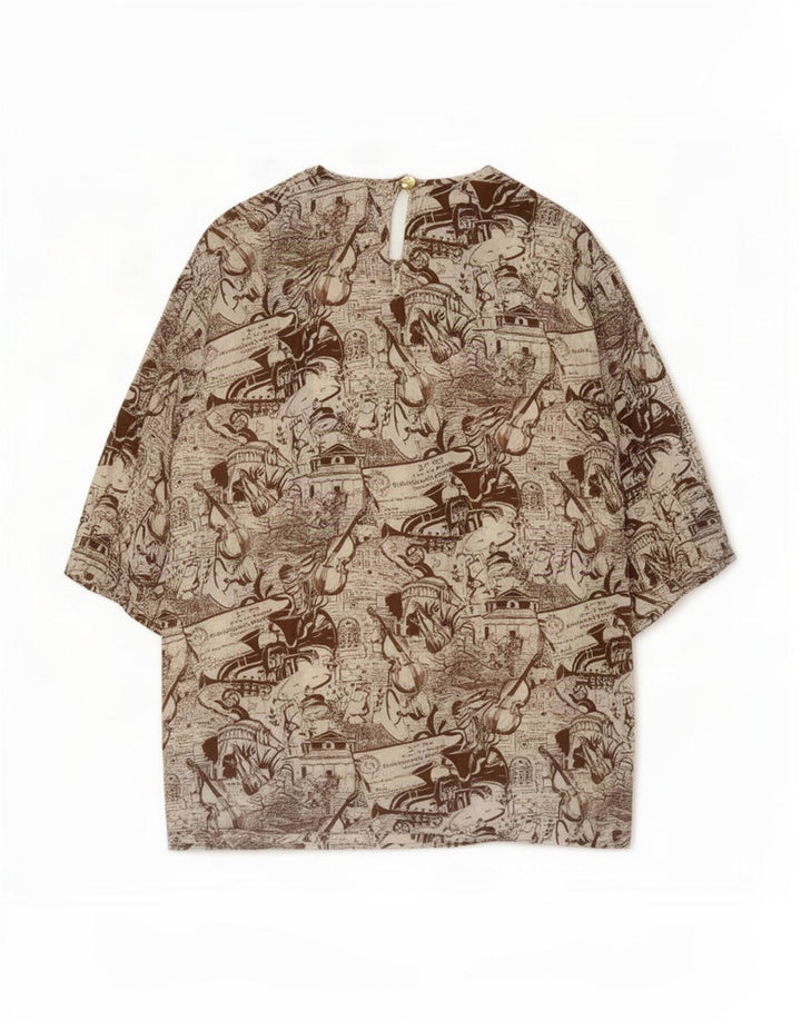 Persona Womens Abstract Pattern Blouse Top Size 29 2XL Multicoloured