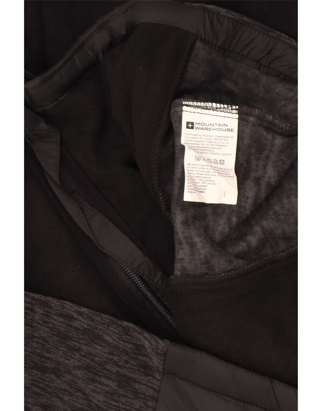 Mountain Warehouse Womens Padded Jacket UK 16 Large Black Flecked Polyamide