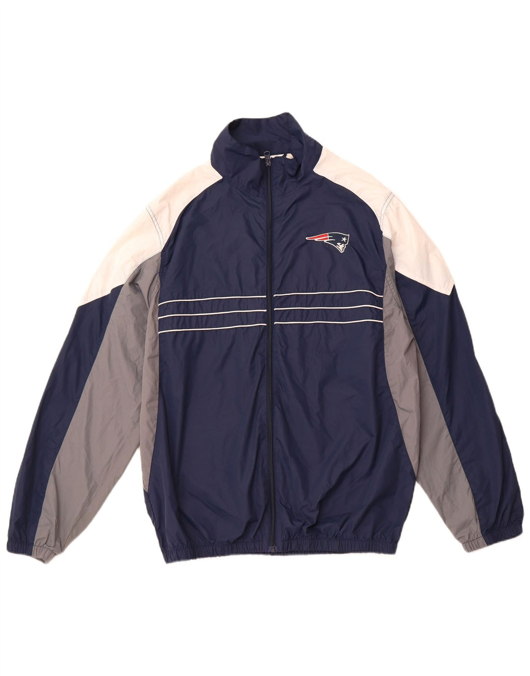 NFL Mens New England Patriots Tracksuit Top Jacket Large Navy Blue