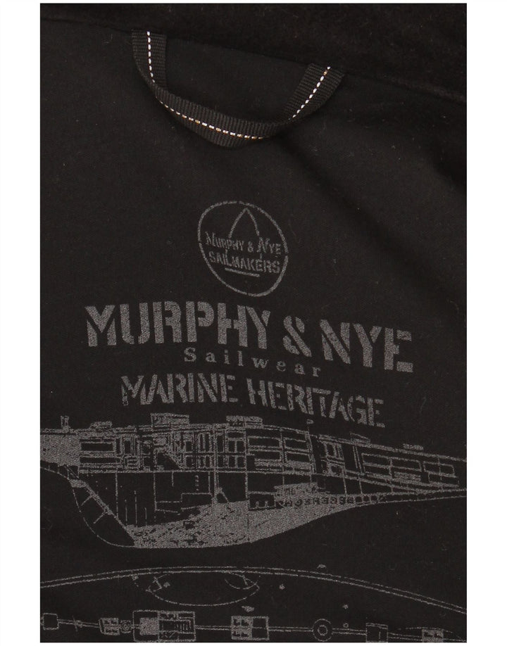 Murphy & Nye Womens Oversized Pea Coat UK 14 Medium Black Wool