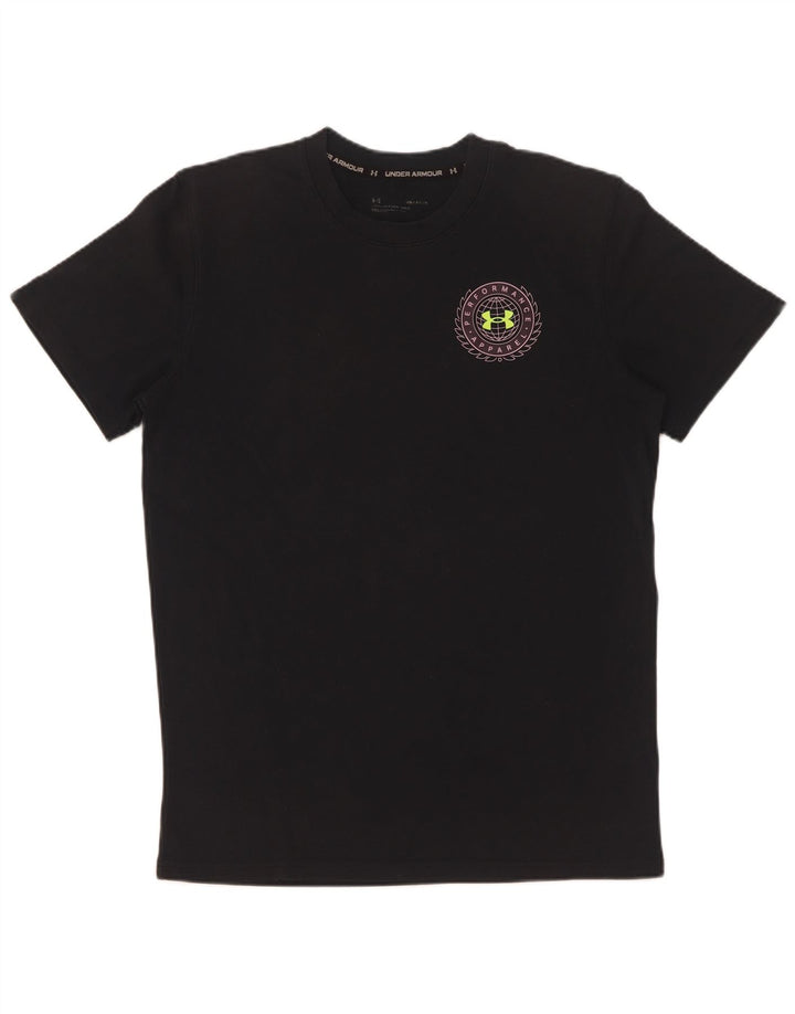 Under Armour Mens Graphic T-Shirt Top Small Black Cotton