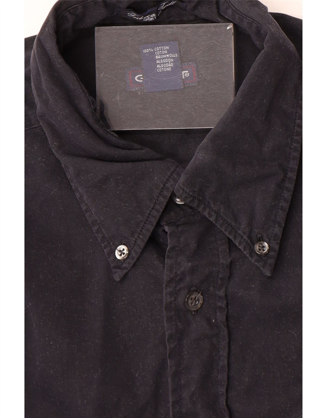 Gant Mens Shirt Large Navy Blue Cotton