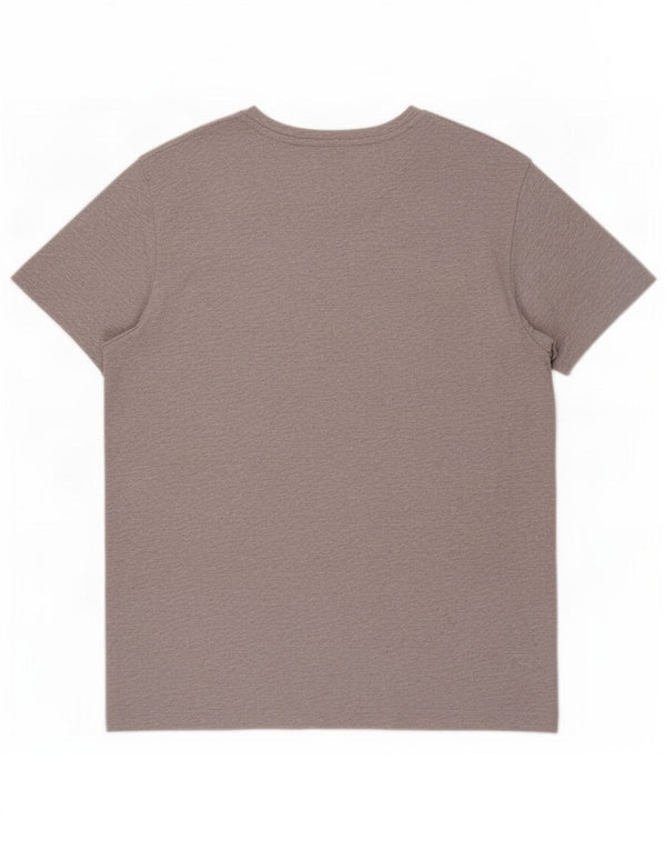 Gant Mens T-Shirt Top Medium Grey Flecked Cotton
