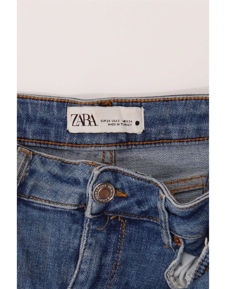 Zara Womens Flared Jeans EU 34 2XS W24 L30 Blue