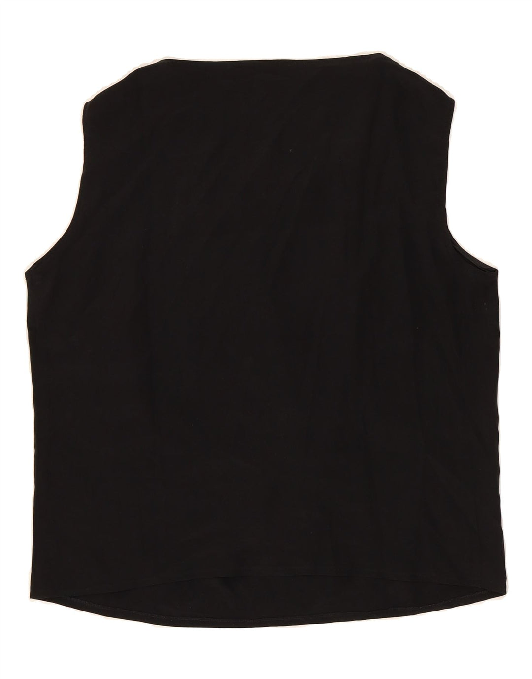 VINTAGE Womens Sleeveless Blouse Top UK 14 Medium Black Vintage Vintage and Second-Hand Vintage from Messina Hembry 