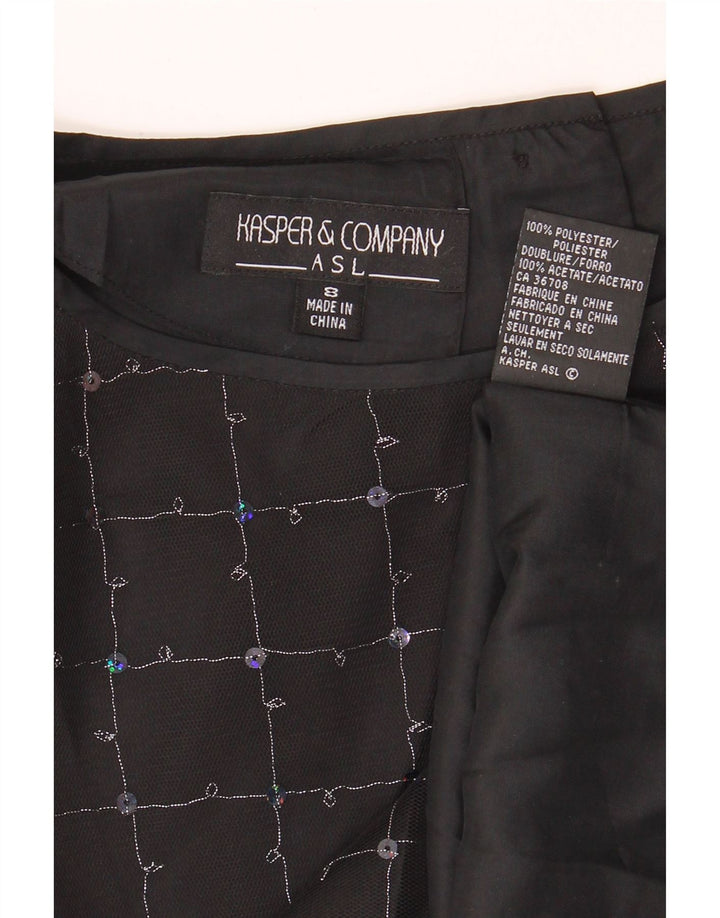KASPER & COMPANY Womens Crop Sleeveless Blouse Top US 8 Medium Black Check Vintage Kasper & Company and Second-Hand Kasper & Company from Messina Hembry 