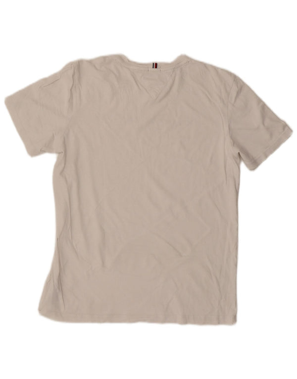 TOMMY HILFIGER Boys Graphic T-Shirt Top 15-16 Years White Cotton