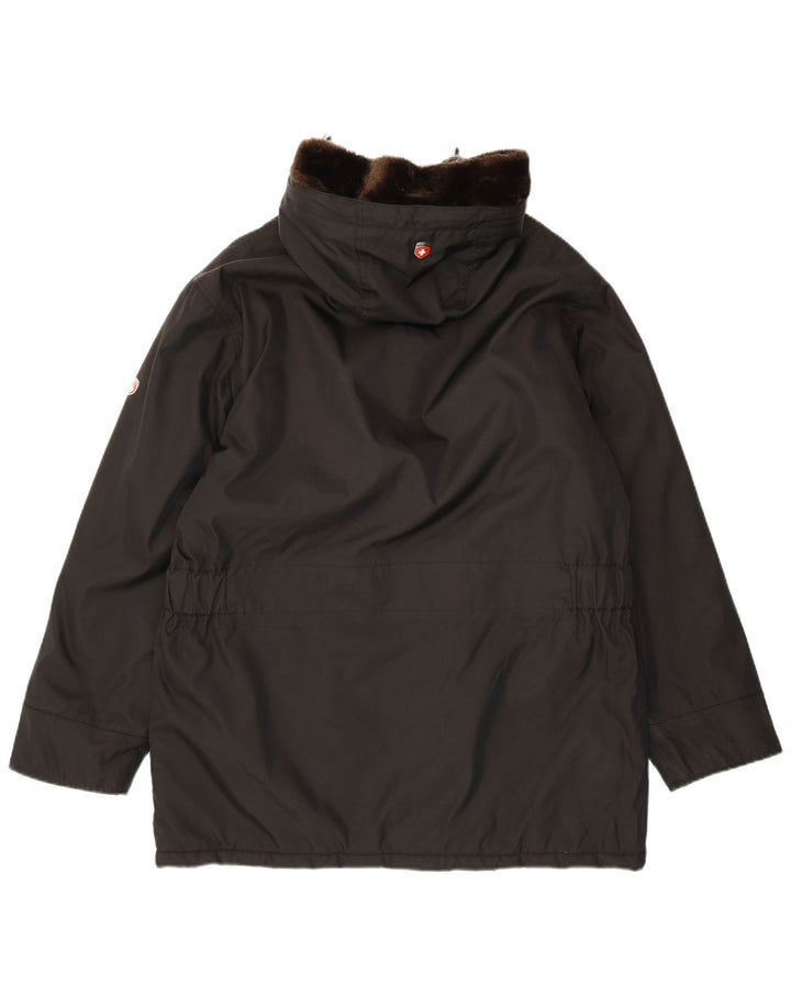 Cape Horn Mens Hooded Windbreaker Jacket UK 40 Large Black Polyester