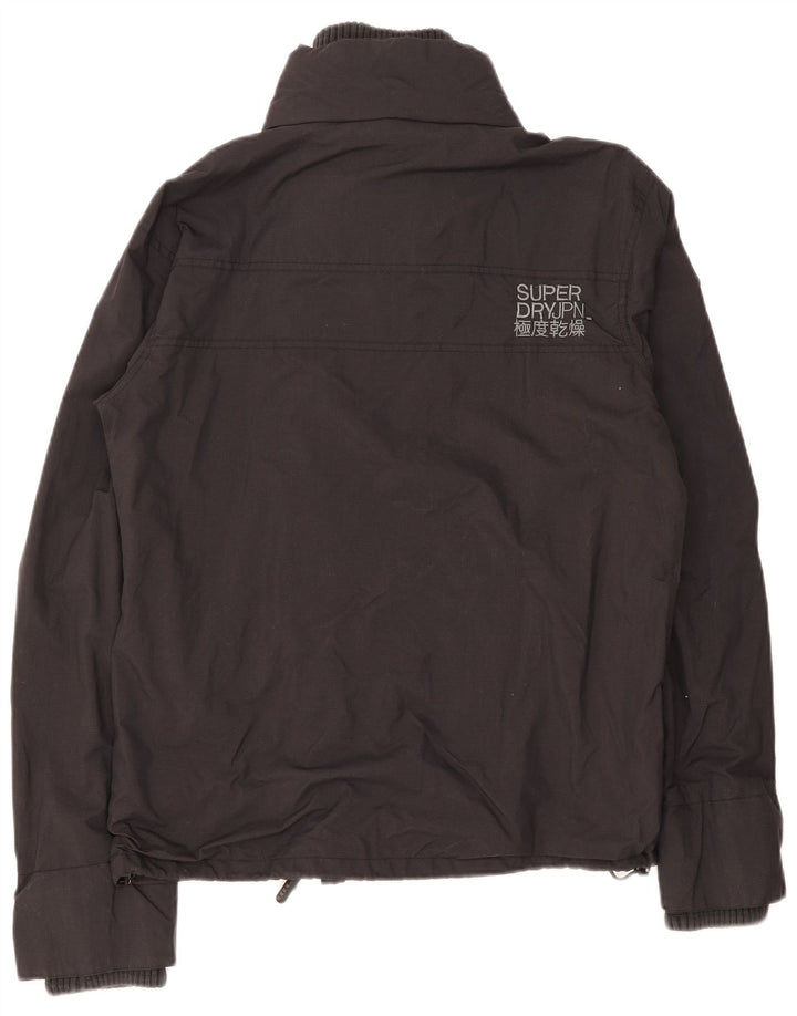 Superdry Womens Rain Jacket UK 16 Large Black Nylon
