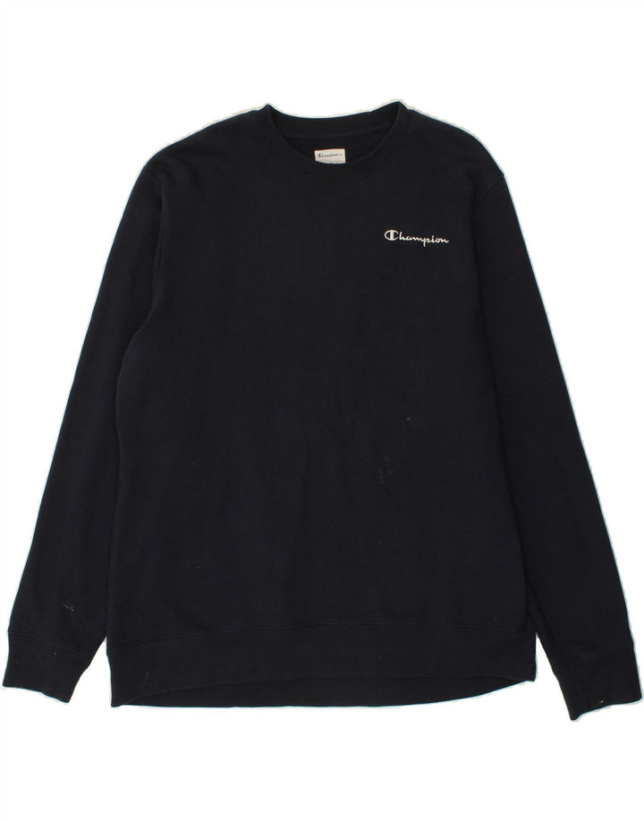 CHAMPION Mens Sweatshirt Jumper XL Navy Blue Cotton Vintage Champion and Second-Hand Champion from Messina Hembry 
